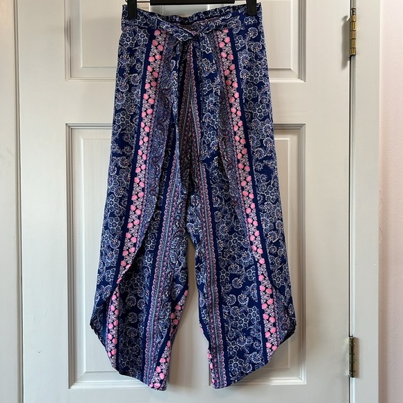 Japan Kids Other - Japan Kids Paisley Floral Boho Wide Split Leg Pants - Size 14